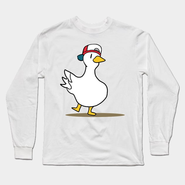Reddit Dancing Duck Meme Long Sleeve T-Shirt by Barnyardy